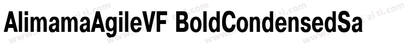 AlimamaAgileVF BoldCondensedSans 70字体转换